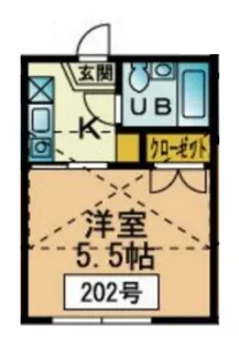 ハイツぴの【2階】の間取り