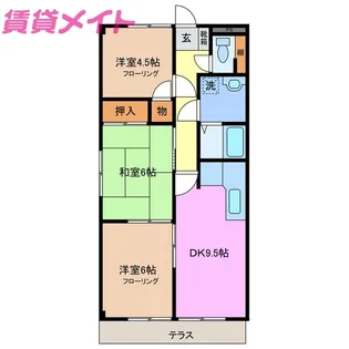 グリーンヒル二本松【1階】の間取り