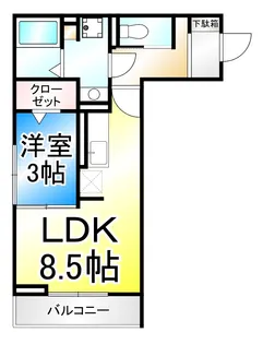 コラージュくりた【2階】の間取り