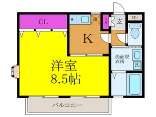 ラ・モンタ-ニュ【2階】の間取り