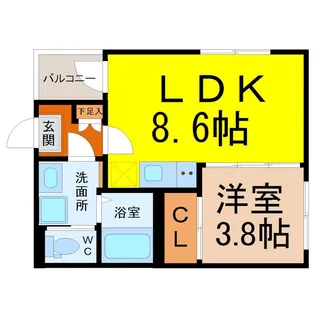 サンブリッジ露橋【3階】の間取り