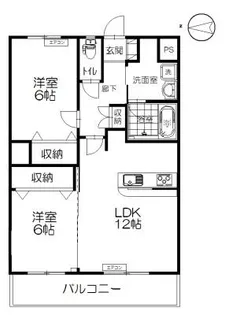 メゾンブリッジ【1階】の間取り