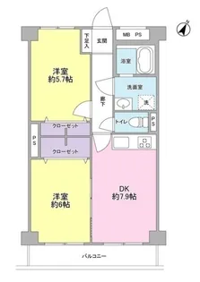 ピエールリヴィエール【2階】の間取り