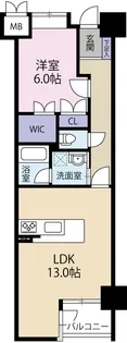 シティウイング北仙台【2階】の間取り