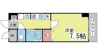 パークビュー王子駅前【5階】の間取り