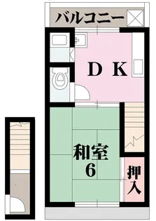 エニート天下茶屋東【2階】の間取り