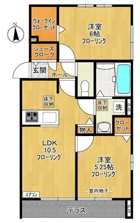 JOEIL EAST ージョイルイーストー【1階】の間取り