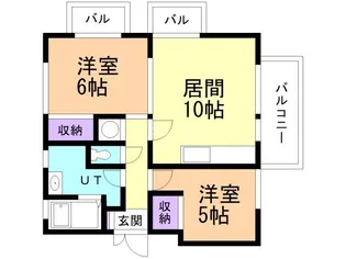 ライブタウンハマダB【1階】の間取り