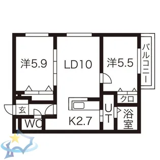 リッツハウス山の手【2階】の間取り
