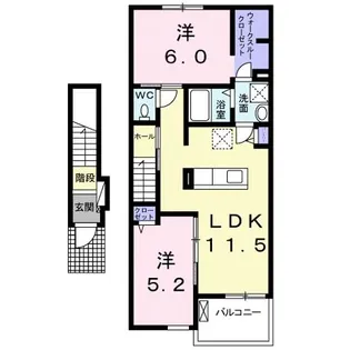 ノース・コアンB【2階】の間取り
