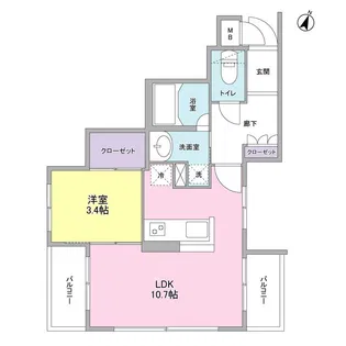 コンフォリア麻布台【4階】の間取り