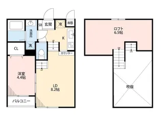 ル・ラーシュ渡鹿【2階】の間取り