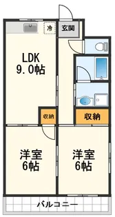 マンション富士【4階】の間取り