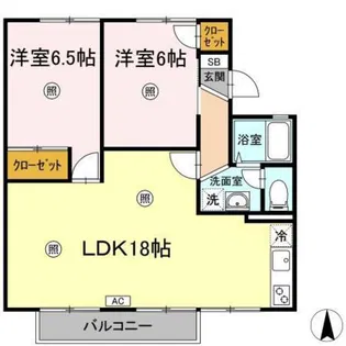 マルベリーM B棟【2階】の間取り