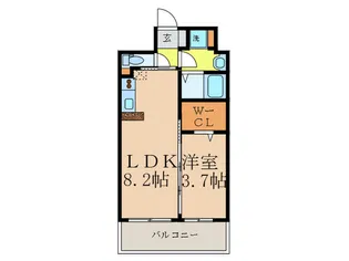 イルシオンS.三国【7階】の間取り