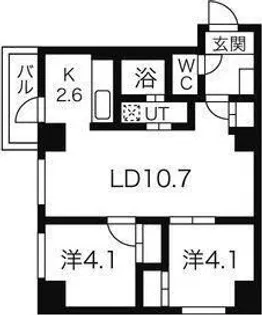 ボヌール学園前【4階】の間取り