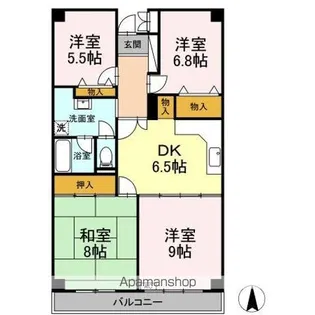 サン・コート井草【4階】の間取り