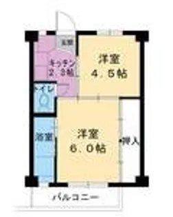 ビレッジハウス氏家 2号棟【2階】の間取り
