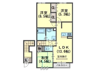オリエンタル【2階】の間取り