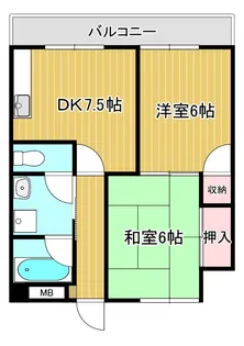 サンパレス田中【4階】の間取り
