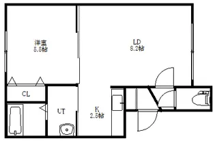 アバンセ菊水【2階】の間取り