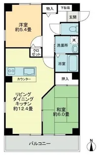 フォブールタウン成合C【1階】の間取り