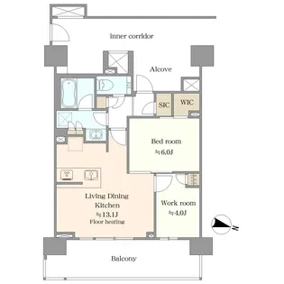 クレヴィア赤羽レジデンス 最上階♪【14階】の間取り