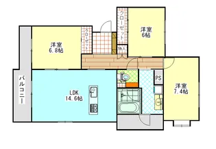 EXE水前寺公園【3階】の間取り