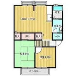 パストラーレ中津B【1階】の間取り