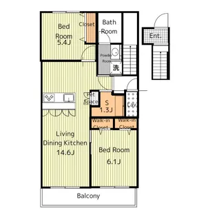 ル シェル クレール【2階】の間取り