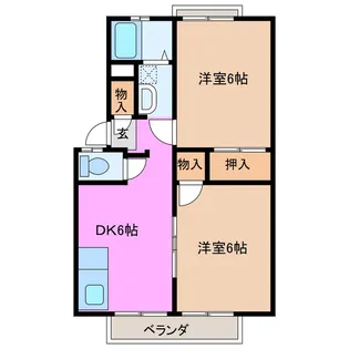 シェルヒープ B【2階】の間取り