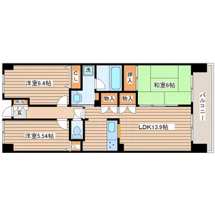 コープ野村長町南プレシオ【5階】の間取り