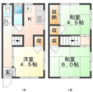 岡山県岡山市北区宿【一戸建】の間取り