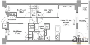 東京都東村山市富士見町1【マンション】の間取り