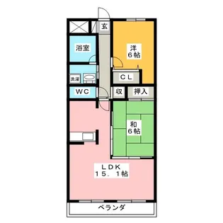 フォーサイト南鶉【2階】の間取り