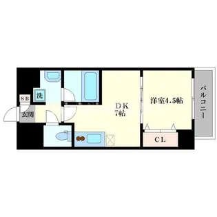 グランパシフィック泉尾Luxe【4階】の間取り