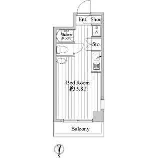 シーサイドビラ鵠沼【4階】の間取り