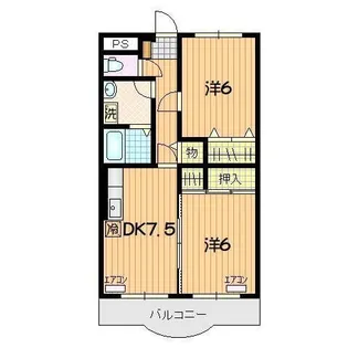 クリエイト二番館【4階】の間取り