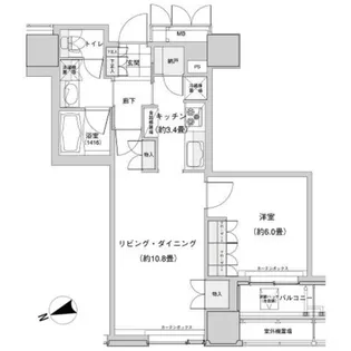 ウエストパークタワー池袋【8階】の間取り