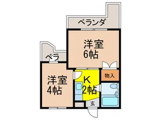 メゾン・ジェルミナ-ル【4階】の間取り