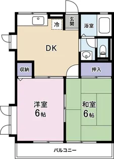 コーポタカダB【1階】の間取り