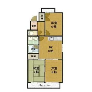 047 メゾン千咲【1階】の間取り