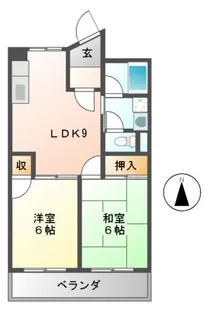 オースクレインII【1階】の間取り