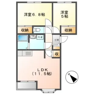 エレガンス新栄【1階】の間取り