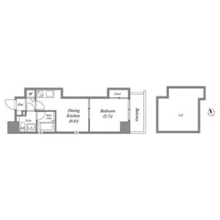 T’s SQUARE天神橋【3階】の間取り