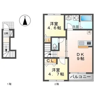 エスポワール (espoir)【2階】の間取り