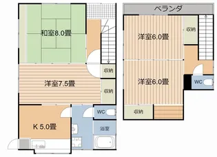 鹿児島県鹿児島市三和町【一戸建】の間取り