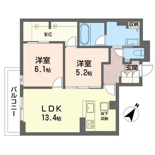 ココル登戸【1階】の間取り