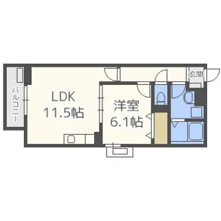 ラフィネ美喜【2階】の間取り