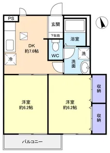 ハニーヴァレー壱番館【1階】の間取り